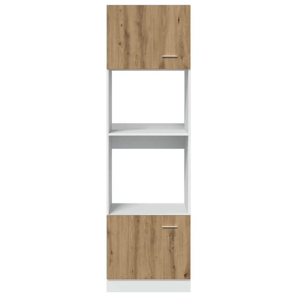 vidaXL Skap for mikrobølgeovn "Lyon" artisan eik 60x57x207 cm