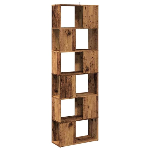 vidaXL Bokhylle/romdeler gammelt tre 60x24x186 cm