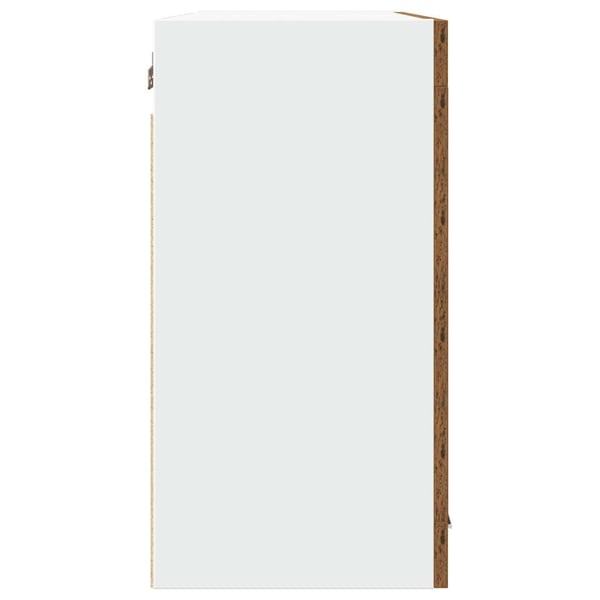 vidaXL Vegghengt glasskap "Lyon" gammelt tre 80x31x60 cm