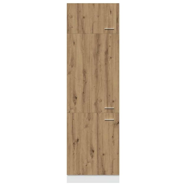 vidaXL køleskabsskab "Lyon" håndlavet eg 60x57x207 cm konstrueret træ