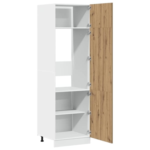 vidaXL køleskabsskab "Lyon" håndlavet eg 60x57x207 cm konstrueret træ