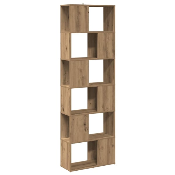 vidaXL Bokhylle/romdeler artisan eik 60x24x186 cm