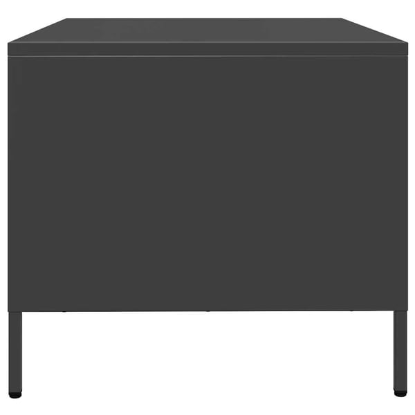 vidaXL sofabord 101,5x50x43,5 cm koldvalset stål sort