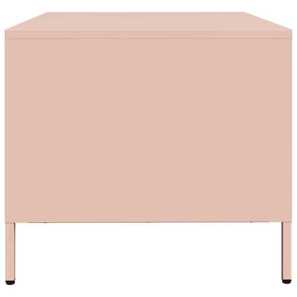 vidaXL Salongbord rosa 101,5x50x43,5 cm kaldvalset stål