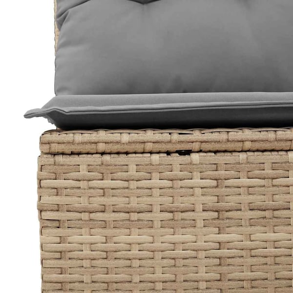 vidaXL sofasæt til haven 2 dele med hynder polyrattan akacietræ beige
