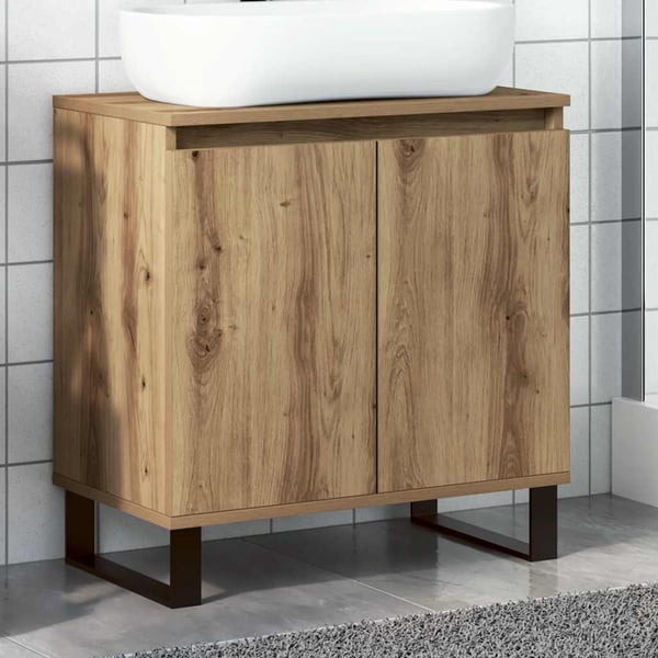vidaXL Baderomsskap artisan eik 58x33x60 cm konstruert tre