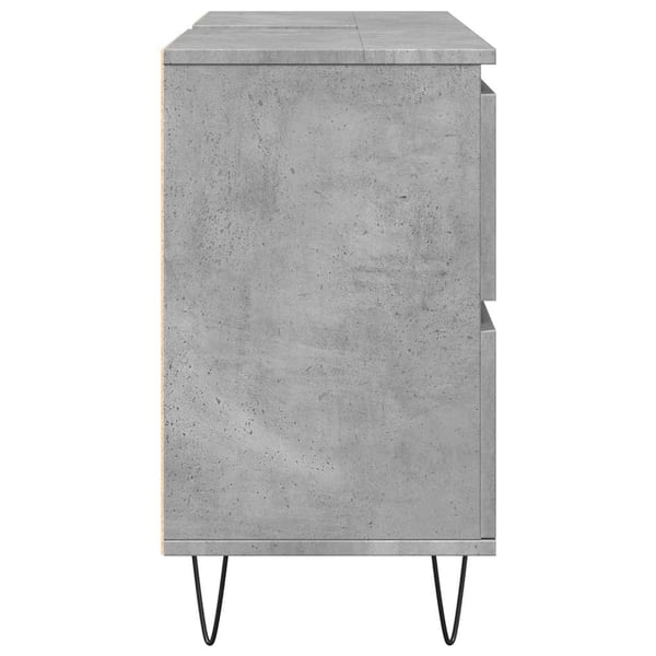 vidaXL badeværelsesskab 80x33x60 cm konstrueret træ betongrå