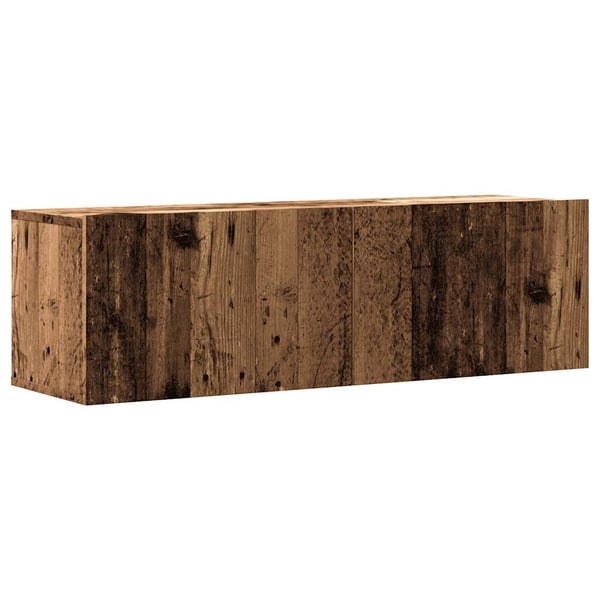 vidaXL Vegghengt TV-benk gammelt tre 100x30x30 cm konstruert tre
