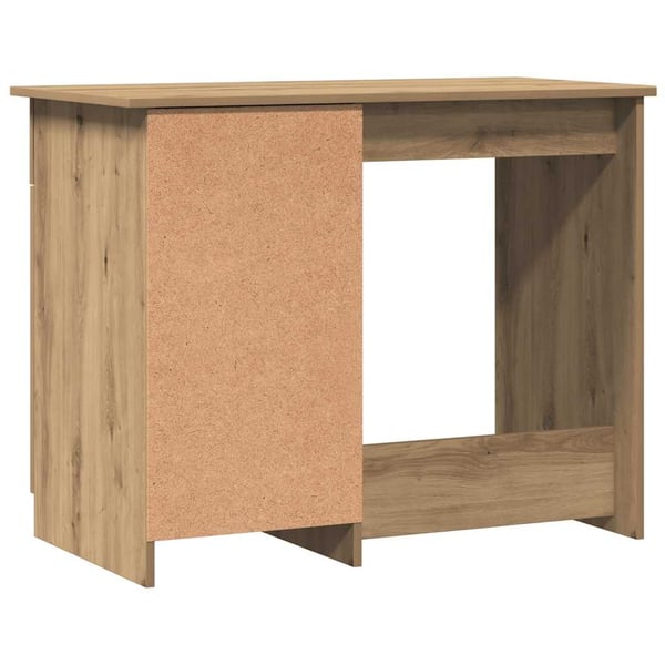 vidaXL Skrivebord artisan eik 100x50x76 cm konstruert tre