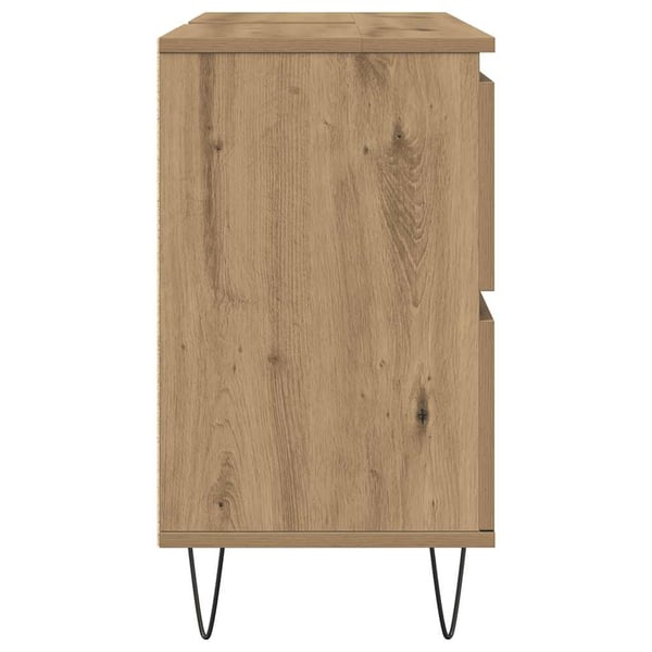 vidaXL badeværelsesskab 80x33x60 cm konstrueret træ kunsteg