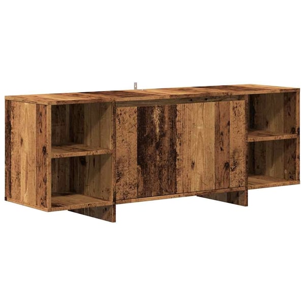 vidaXL TV-benk gammelt tre 130x35x50 cm konstruert tre