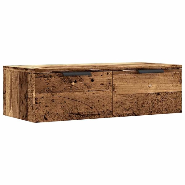 vidaXL vægskab 68x30x20 cm konstrueret træ antikt eg