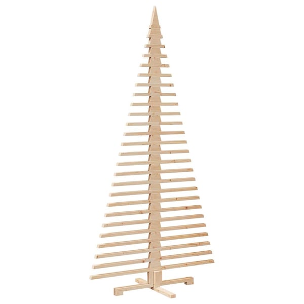vidaXL Juletre av tre til pynt 210 cm heltre furu