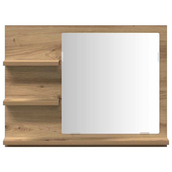 vidaXL Baderomshylle med speil artisan eik 60x10,5x45 cm