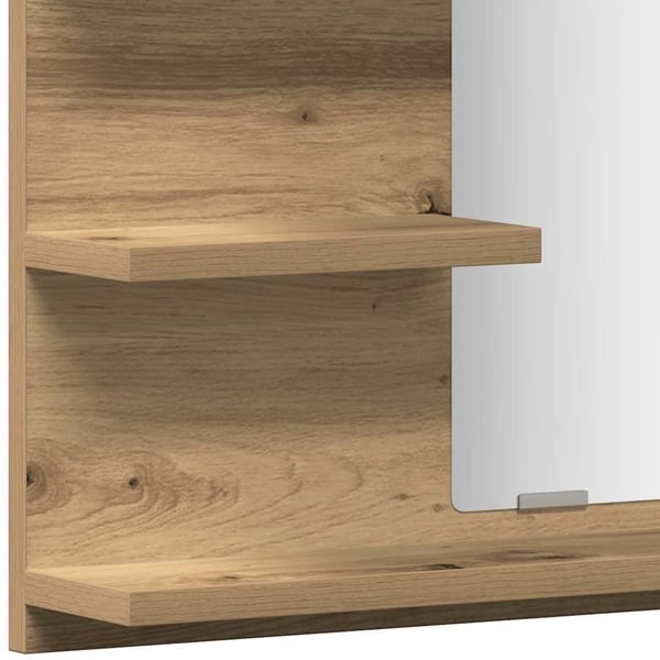 vidaXL Baderomshylle med speil artisan eik 60x10,5x45 cm