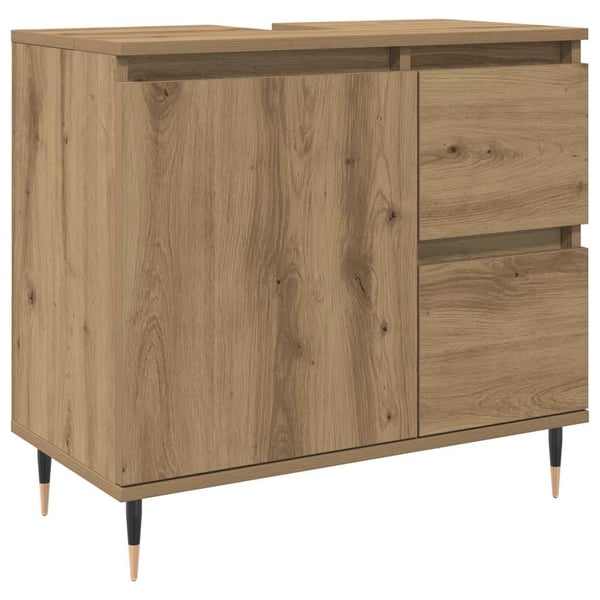 vidaXL Baderomsskap artisan eik 65x33x60 cm konstruert tre