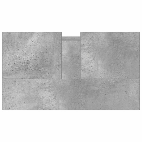 vidaXL Baderomsskap betonggrå 58x33x60 cm konstruert tre