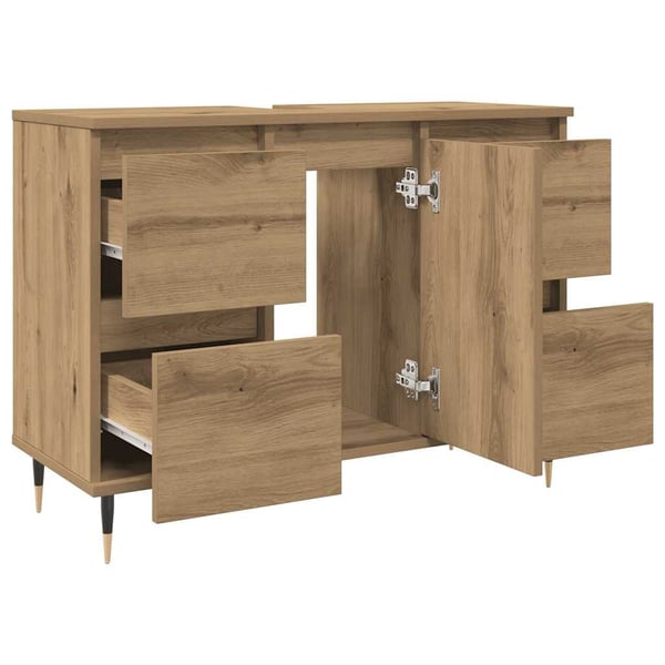 vidaXL Baderomsskap artisan eik 80x33x60 cm konstruert tre