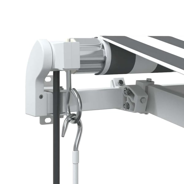 vidaXL Automatisk uttrekkbar markise antrasitt og hvit 600x300 cm