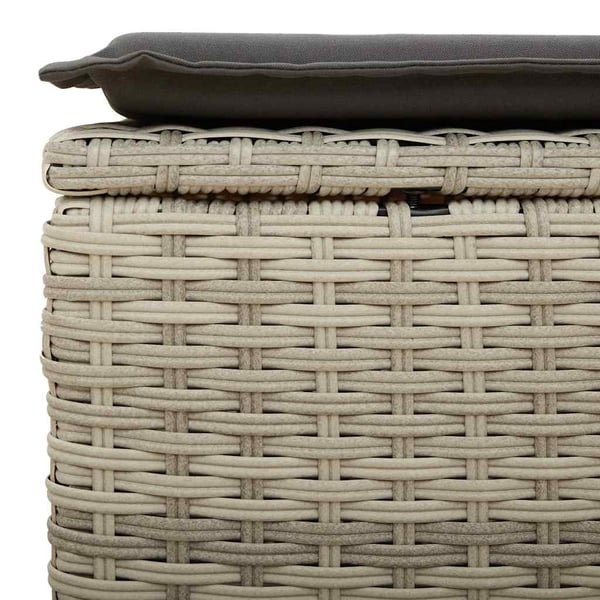 vidaXL sofasæt til haven 2dele med hynder polyrattan akacietræ lysegrå