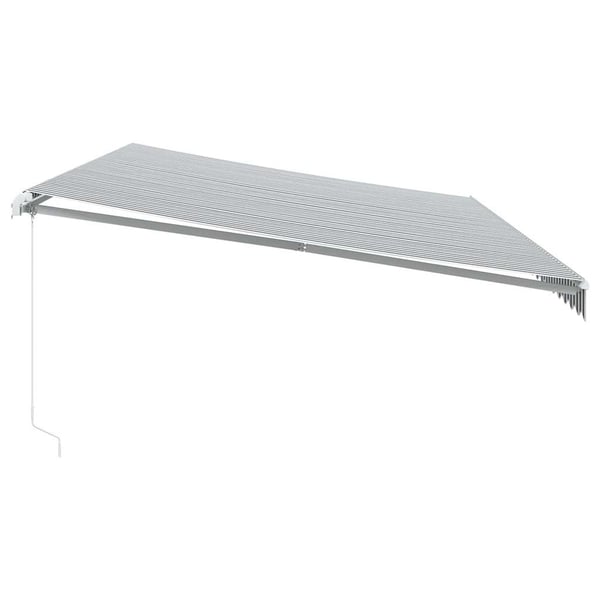 vidaXL Manuell uttrekkbar markise antrasitt og hvit 600x300 cm