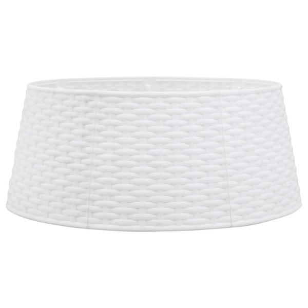 vidaXL Juletreskjørt hvit Ø56x23 cm plast