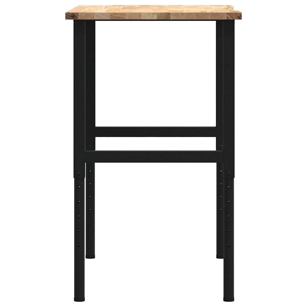 vidaXL arbejdsbænk 100x60x(71,5-98) cm massivt egetræ