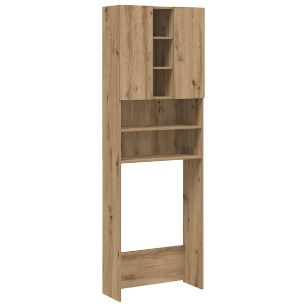 vidaXL Vaskemaskinskap artisan eik 64x25,5x190 cm