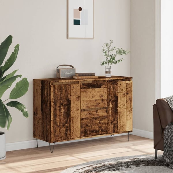 vidaXL Skjenk gammelt tre 101,5x35x70 cm konstruert tre