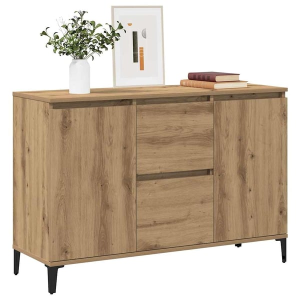 vidaXL Skjenk artisan eik 102x35x70 cm konstruert tre