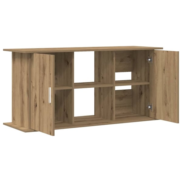 vidaXL Akvariestativ håndverkseik 121x41x58 cm konstruert tre