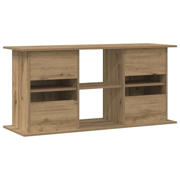 vidaXL Akvariestativ håndverkseik 121x41x58 cm konstruert tre