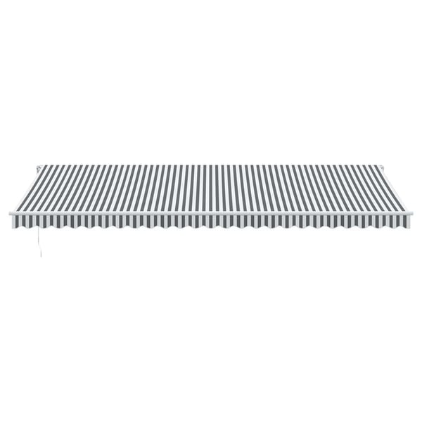 vidaXL Manuell uttrekkbar markise med LED antrasitt og hvit 600x300 cm