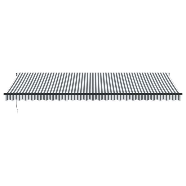 vidaXL Manuell uttrekkbar markise antrasitt og hvit 600x300 cm