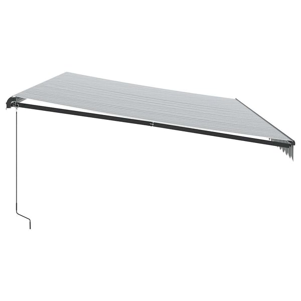 vidaXL Manuell uttrekkbar markise antrasitt og hvit 600x300 cm