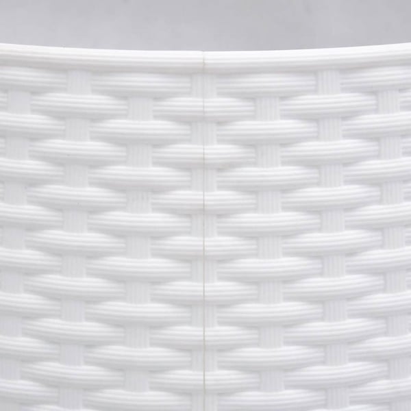 vidaXL Juletreskjørt hvit Ø65x23 cm plast