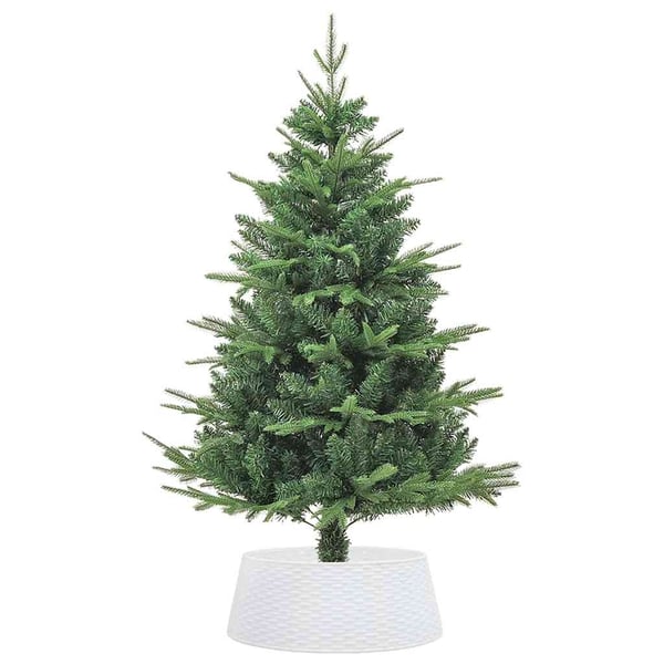 vidaXL Juletreskjørt hvit Ø65x23 cm plast
