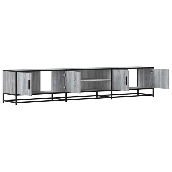 vidaXL TV-benk grå sonoma 210x35x41 cm konstruert tre