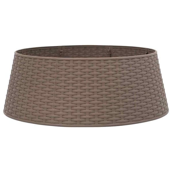 vidaXL Juletreskjørt brun Ø65x23 cm plast