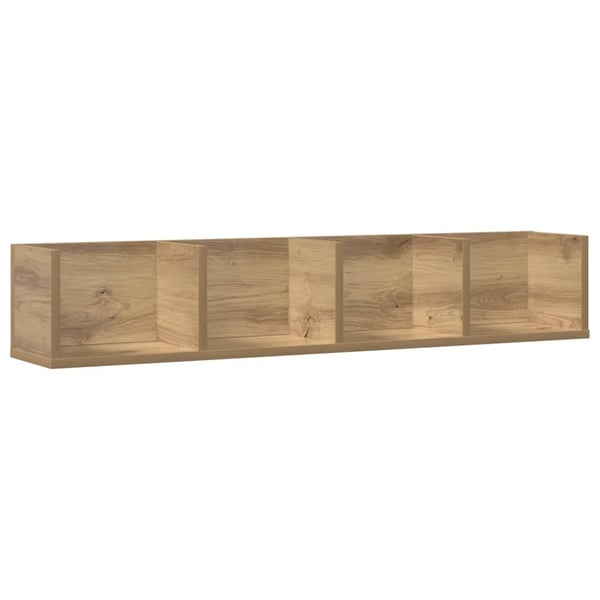 vidaXL Veggmontert CD-hylle artisan eik 100x18x18 cm konstruert tre