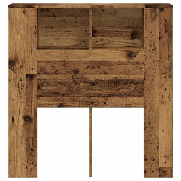 vidaXL Hodegavl med hylle gammelt tre 100x18,5x102,5 cm konstruert tre