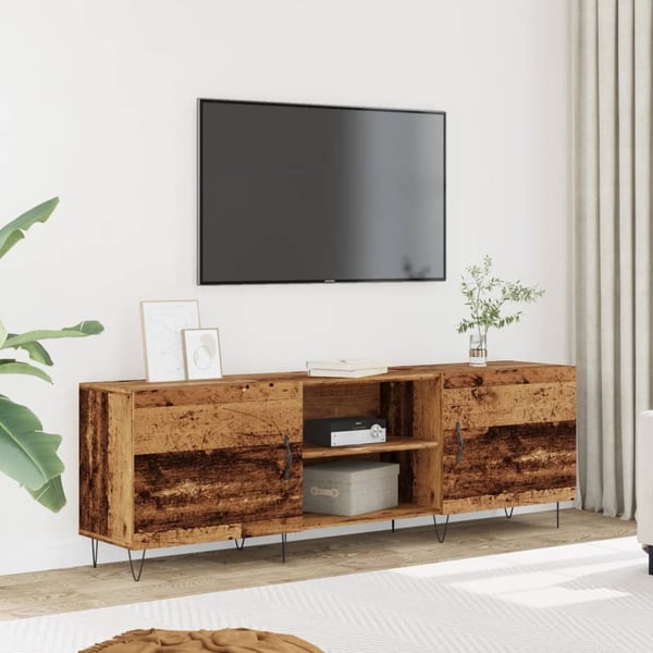 vidaXL TV-benk gammelt tre 150x30x50 cm konstruert tre