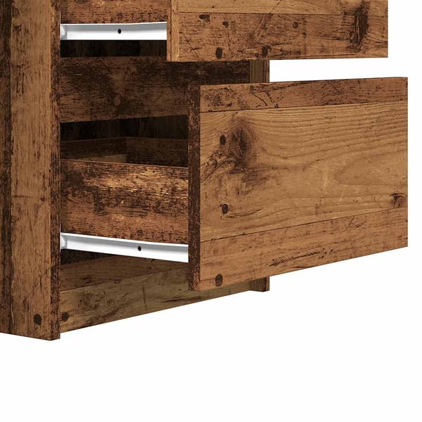 vidaXL Skrivebord gammelt tre 140x50x77 cm konstruert tre