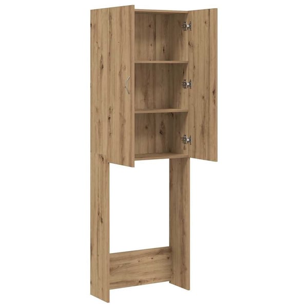 vidaXL Vaskemaskinskap artisan eik 64x25,5x190 cm