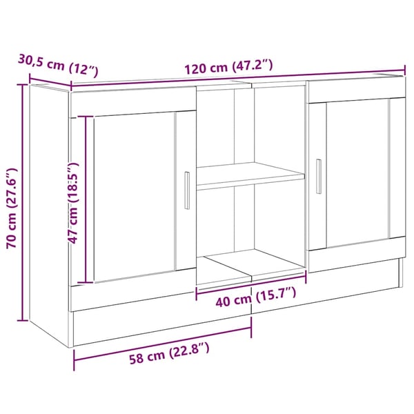 vidaXL Bokhylle artisan eik 98x29x97,5 cm konstruert tre