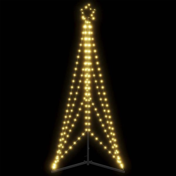 vidaXL LED Juletre 363 LEDs Varm Hvit 182 cm