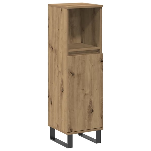 vidaXL Baderomsskap artisan eik 30x30x100 cm konstruert tre