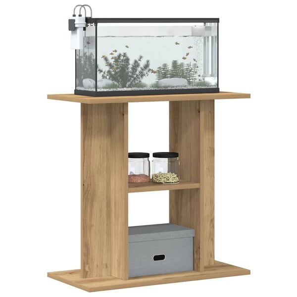 vidaXL Akvariebänk artisan ek 60x30x60 cm konstruerat trä