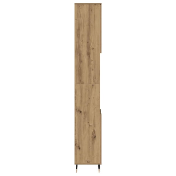 vidaXL badeværelsesskab 30x30x190 cm konstrueret træ kunsteg