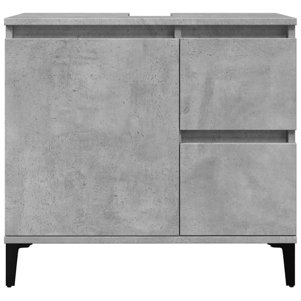 vidaXL Servantskap betonggrå 65x33x60 cm konstruert tre